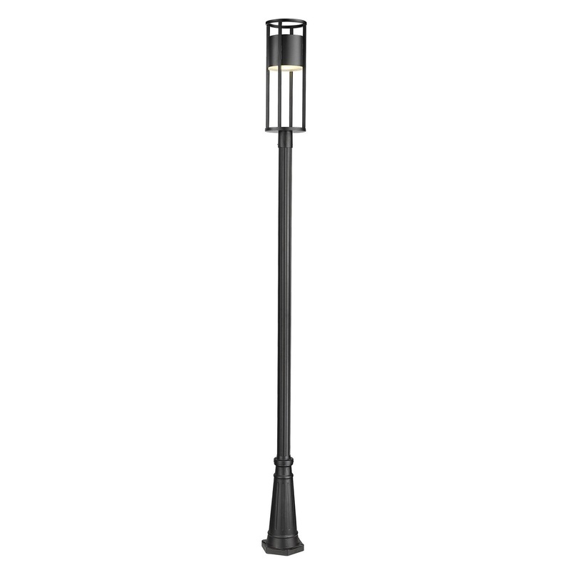 Z-Lite 517PHB-519P-BK-LED Luca LED Outdoor Post Mount, Black