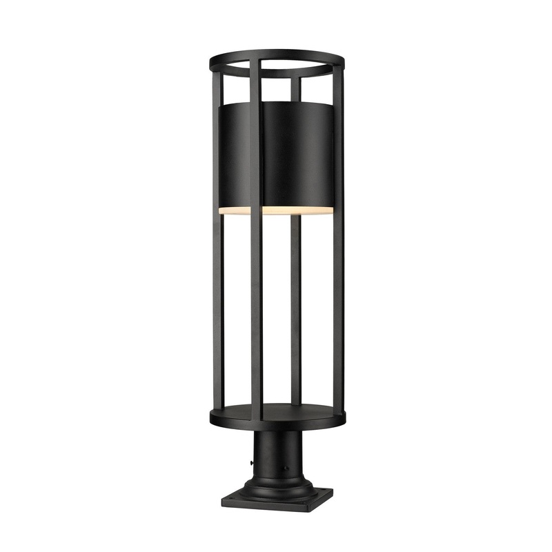 Z-Lite 517PHB-533PM-BK-LED Luca LED Outdoor Pier Mount, Black