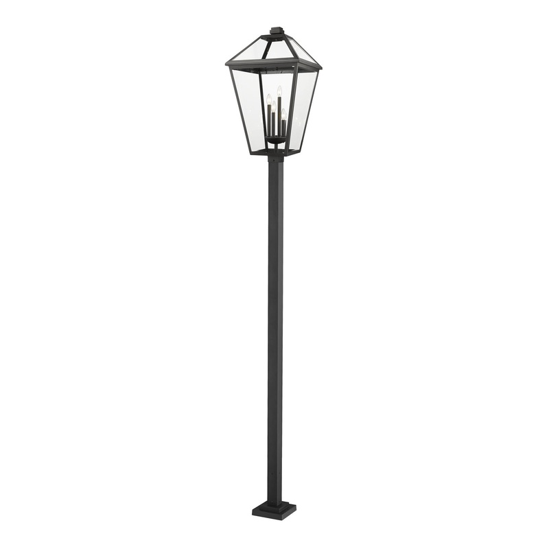 Z-Lite 579PHXLXS-536P-BK Talbot Four Light Outdoor Post Mount, Black