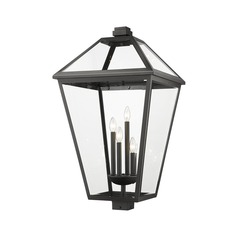 Z-Lite 579PHXLXS-BK Talbot Four Light Outdoor Post Mount, Black