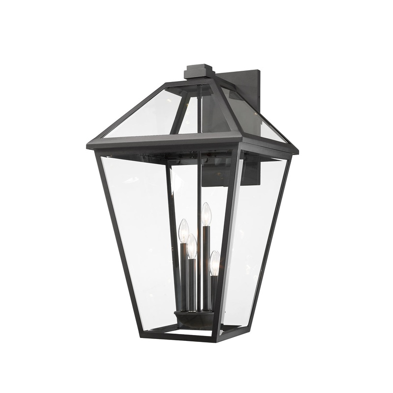 Z-Lite 579XLX-BK Talbot Four Light Outdoor Wall Sconce, Black