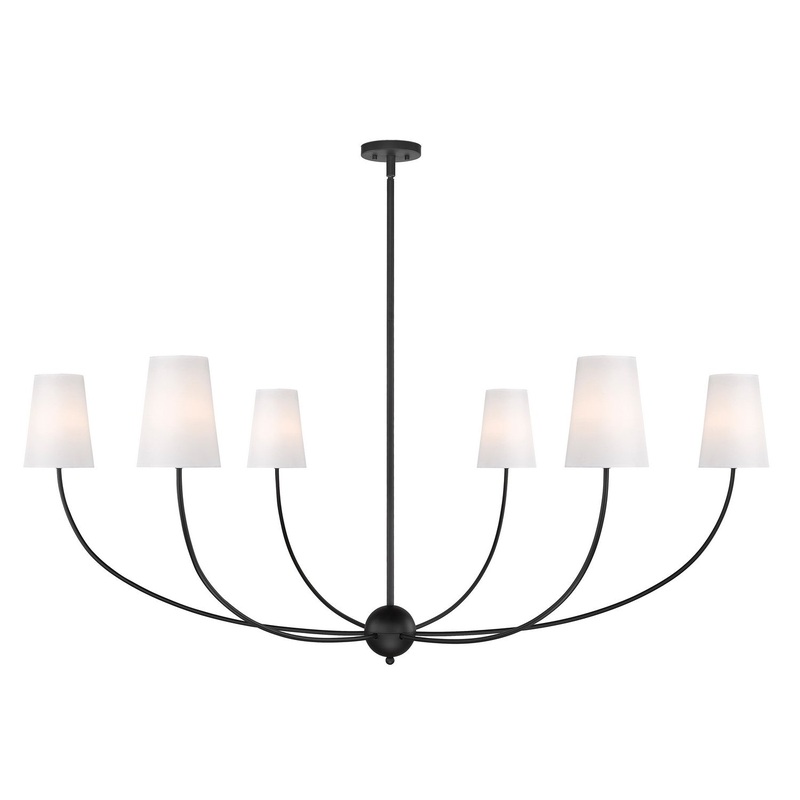 Z-Lite 3040-62MB Shannon Six Light Chandelier, Matte Black