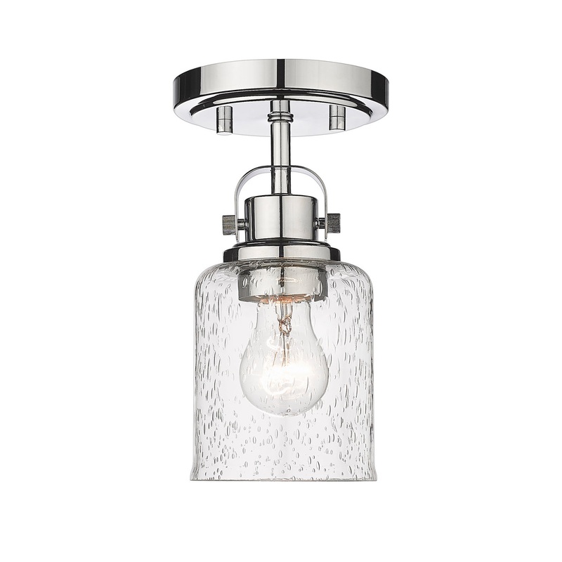 Z-Lite 340F1-CH Kinsley One Light Flush Mount, Chrome