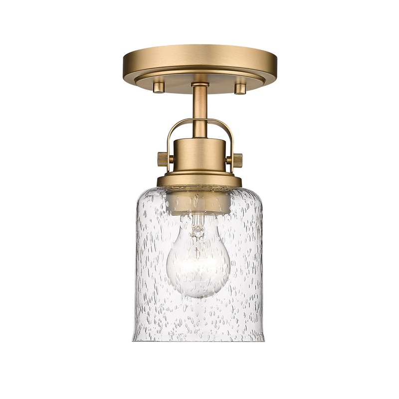 Z-Lite 340F1-HG Kinsley One Light Flush Mount, Heirloom Gold