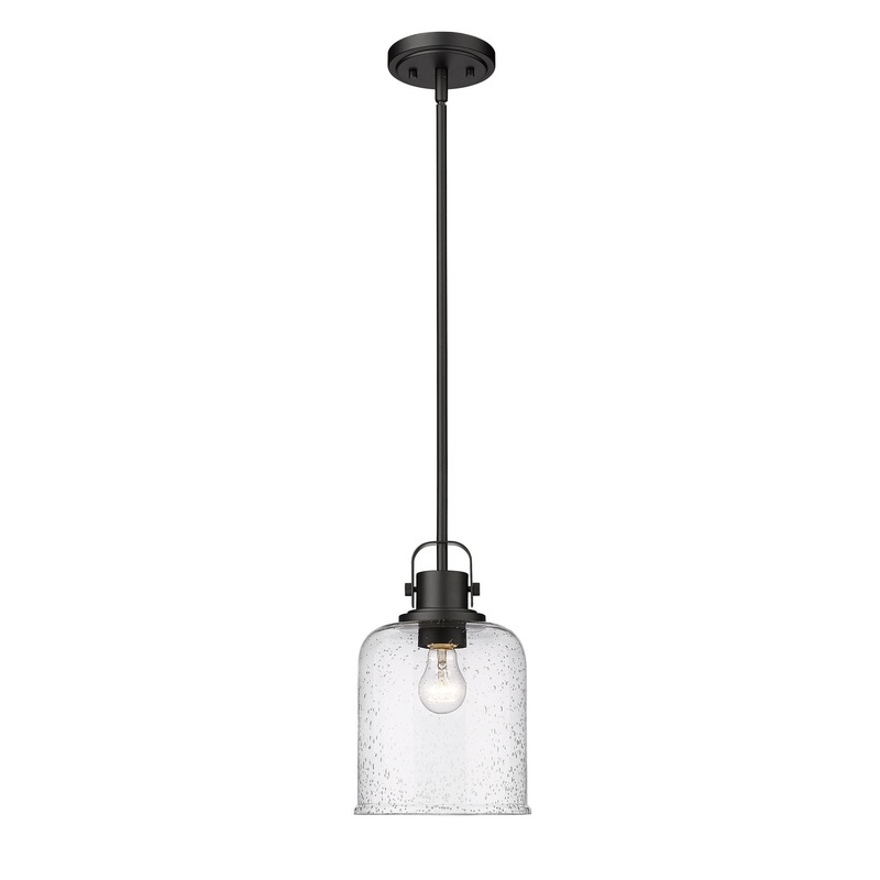 Z-Lite 340P8-MB Kinsley One Light Pendant, Matte Black