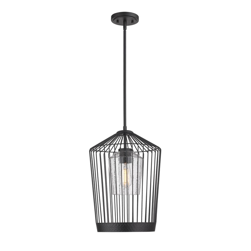 Z-Lite 342P13-MB Lido One Light Pendant, Matte Black