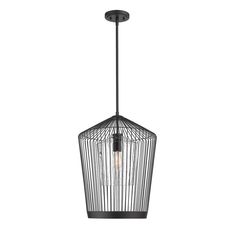 Z-Lite 342P19-MB Lido One Light Pendant, Matte Black