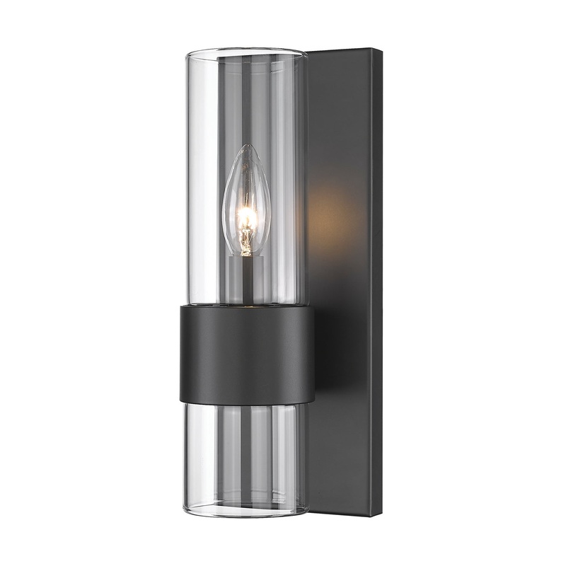 Z-Lite 343-1S-MB Lawson One Light Wall Sconce, Matte Black