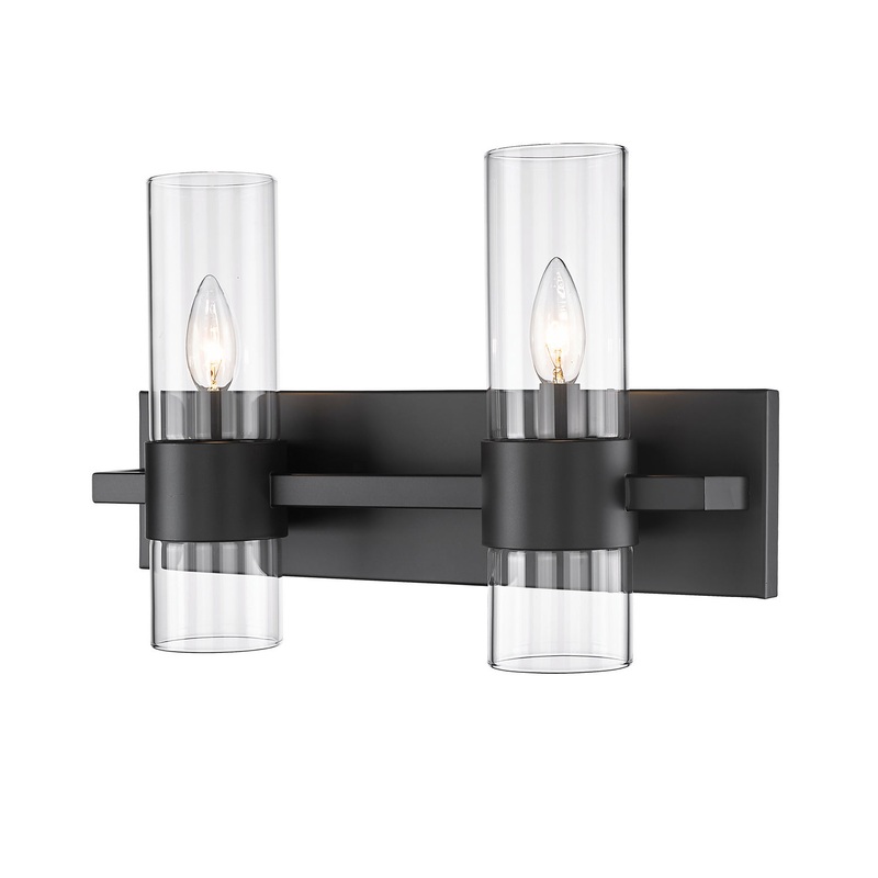 Z-Lite 343-2V-MB Lawson Two Light Vanity, Matte Black