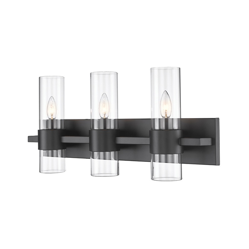 Z-Lite 343-3V-MB Lawson Three Light Vanity, Matte Black