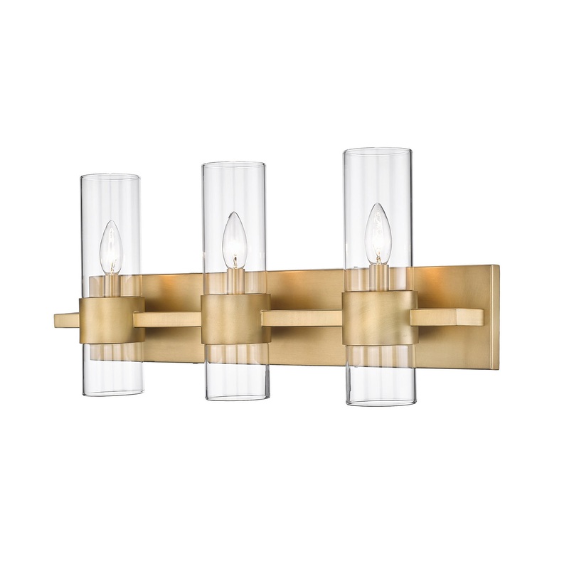 Z-Lite 343-3V-RB Lawson Three Light Vanity, Rubbed Brass