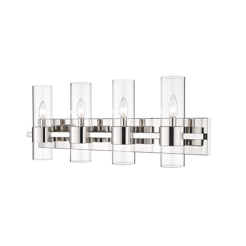 Z-Lite 343-4V-PN Lawson Four Light Vanity, Polished Nickel