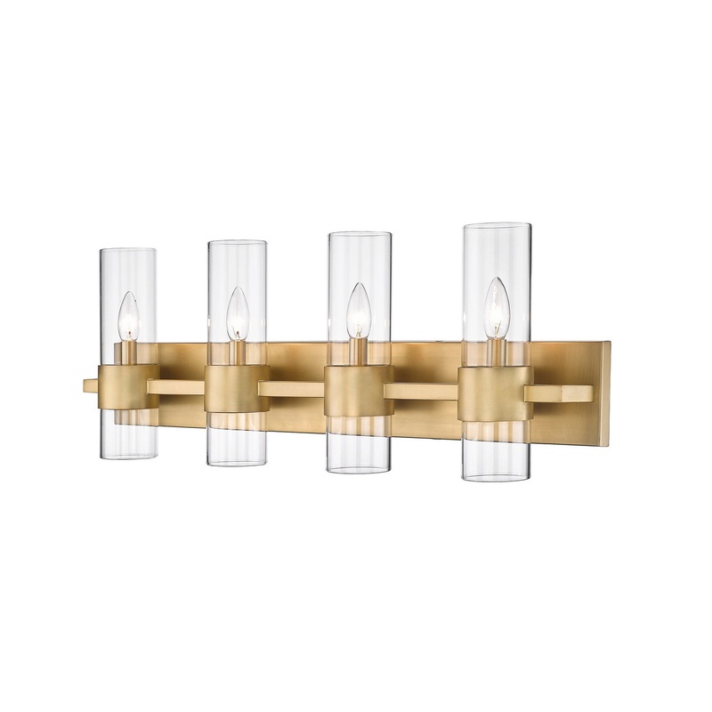 Z-Lite 343-4V-RB Lawson Four Light Vanity, Rubbed Brass