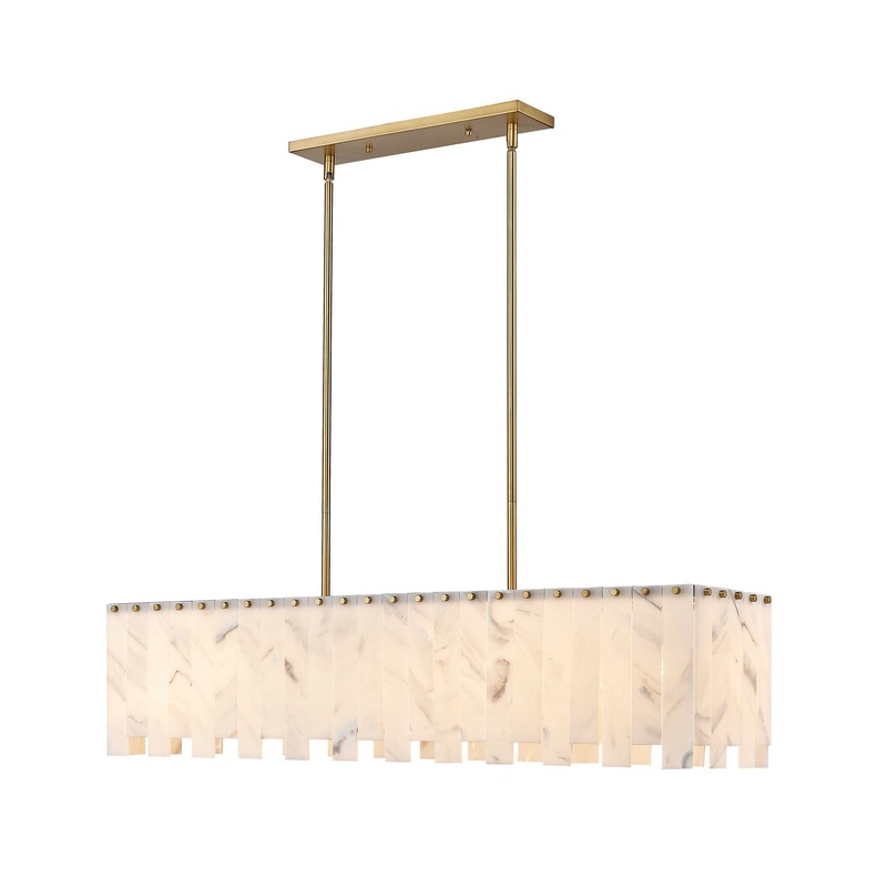 Z-Lite 345-49L-RB Viviana Seven Light Island Pendant, Rubbed Brass