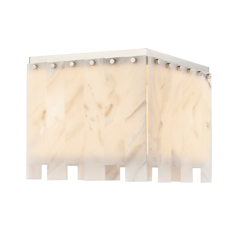 Z-Lite 345F13-PN Viviana Four Light Flush Mount, Polished Nickel