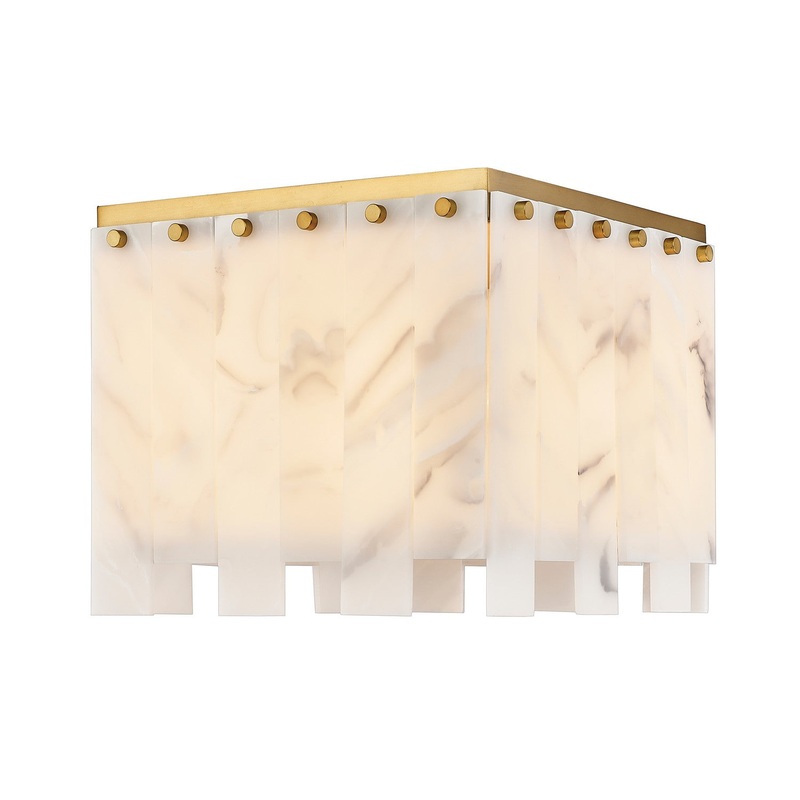 Z-Lite 345F13-RB Viviana Four Light Flush Mount, Rubbed Brass