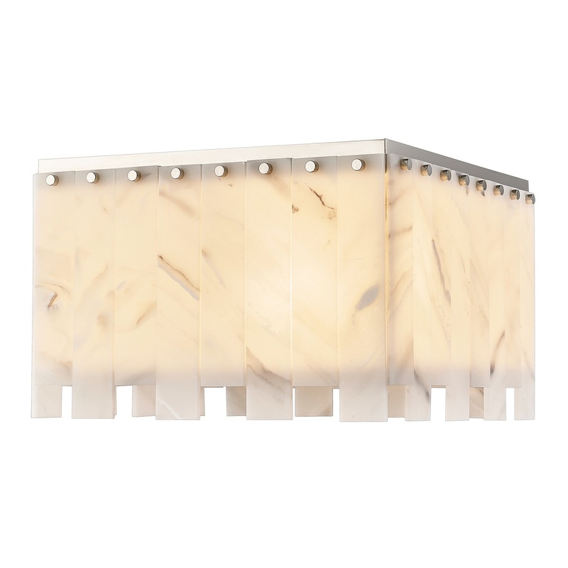 Z-Lite 345F17-PN Viviana Six Light Flush Mount, Polished Nickel