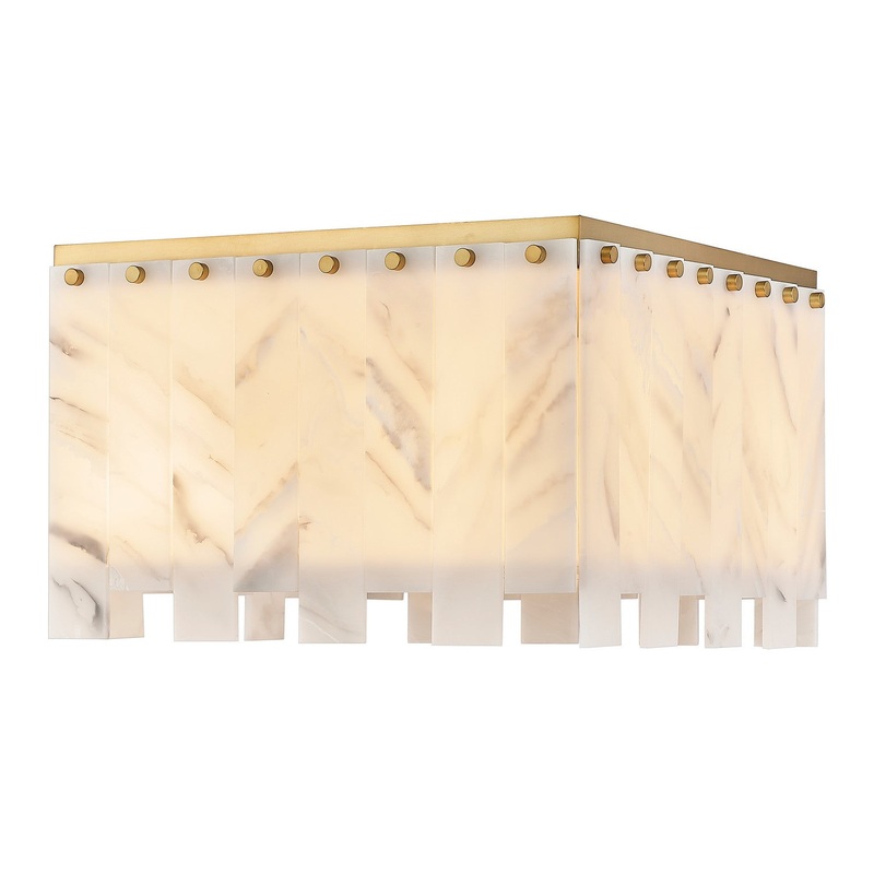 Z-Lite 345F17-RB Viviana Six Light Flush Mount, Rubbed Brass