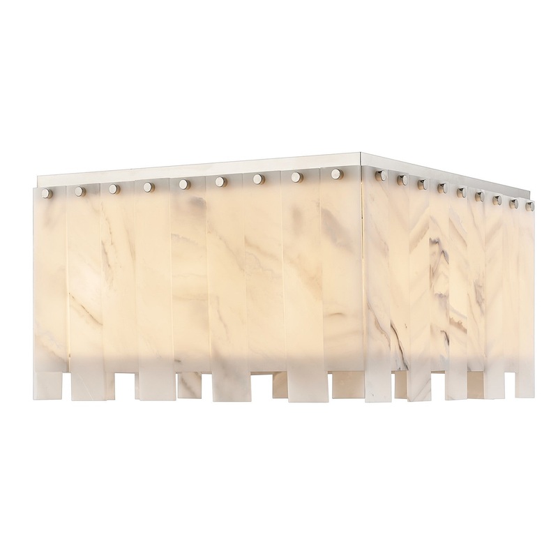 Z-Lite 345F20-PN Viviana Nine Light Flush Mount, Polished Nickel