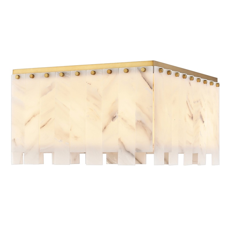 Z-Lite 345F20-RB Viviana Nine Light Flush Mount, Rubbed Brass