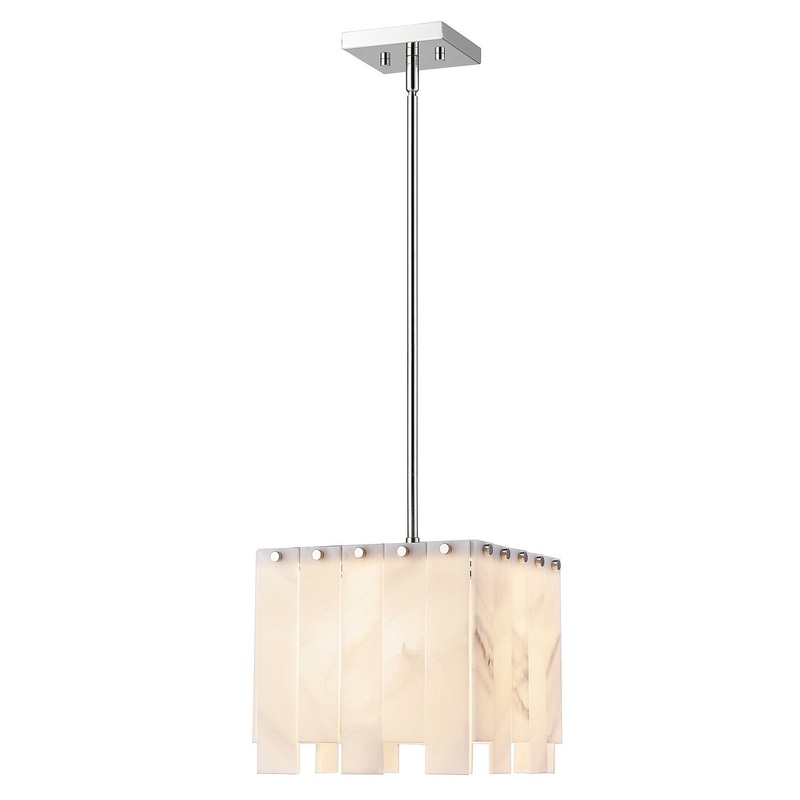 Z-Lite 345P12-PN Viviana One Light Pendant, Polished Nickel