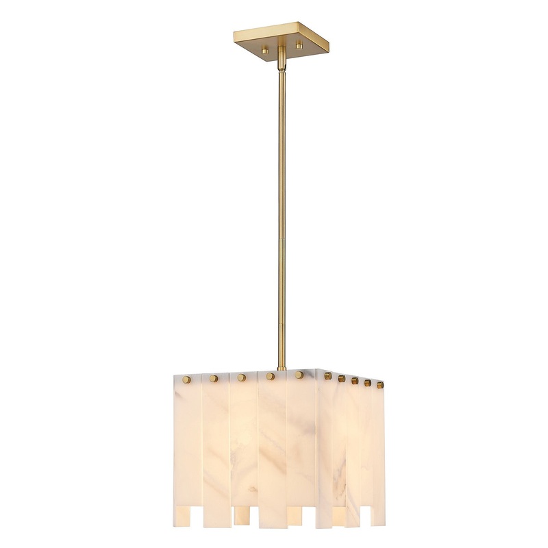 Z-Lite 345P12-RB Viviana One Light Pendant, Rubbed Brass