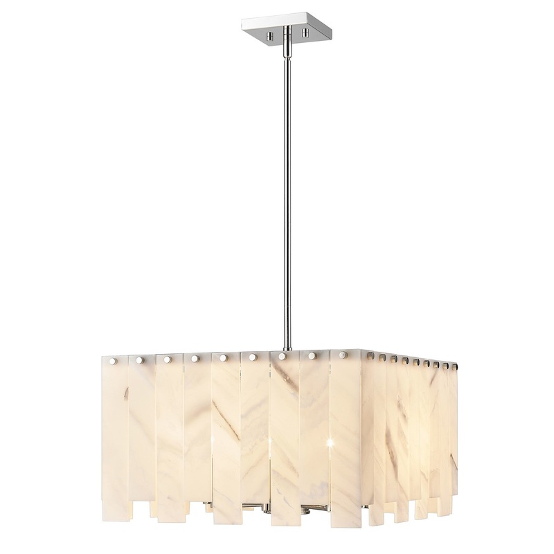 Z-Lite 345P20-PN Viviana Four Light Pendant, Polished Nickel