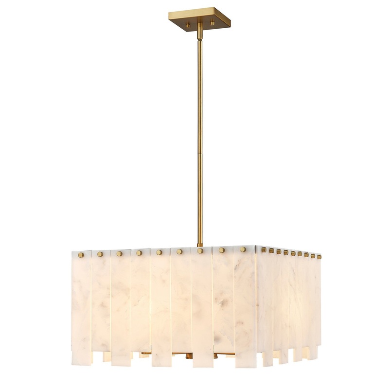 Z-Lite 345P20-RB Viviana Four Light Pendant, Rubbed Brass