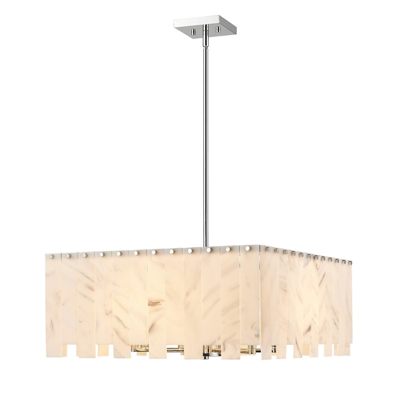Z-Lite 345P26-PN Viviana Eight Light Pendant, Polished Nickel