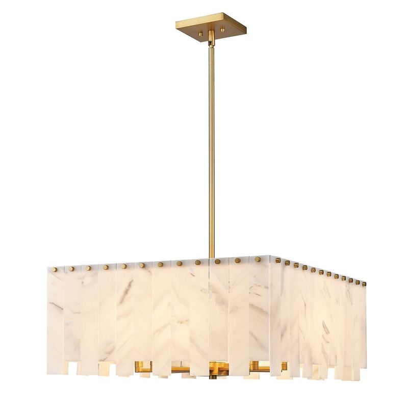 Z-Lite 345P26-RB Viviana Eight Light Pendant, Rubbed Brass