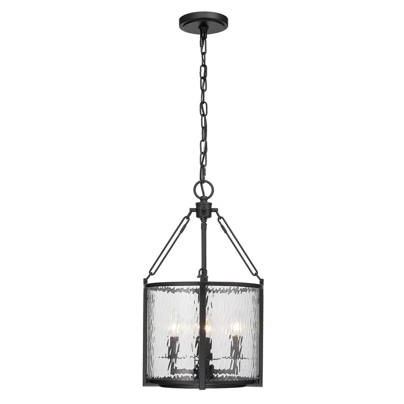 Z-Lite 346P12-MB Barrington Four Light Pendant, Matte Black