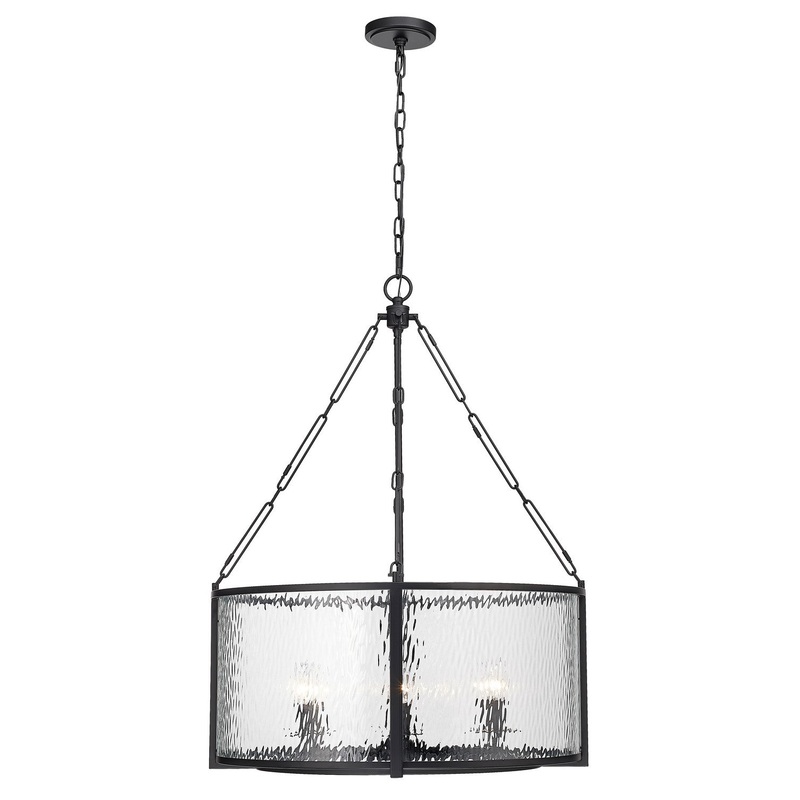 Z-Lite 346P26-MB Barrington Six Light Pendant, Matte Black