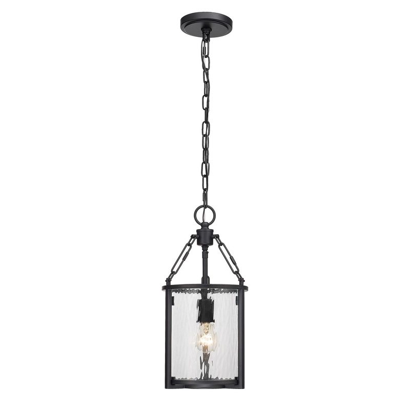 Z-Lite 346P8-MB Barrington One Light Pendant, Matte Black