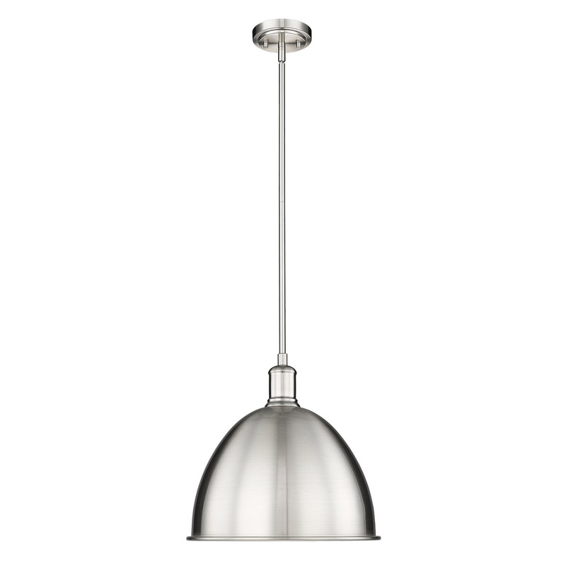 Z-Lite 4500P12-BN Sawyer One Light Pendant, Brushed Nickel