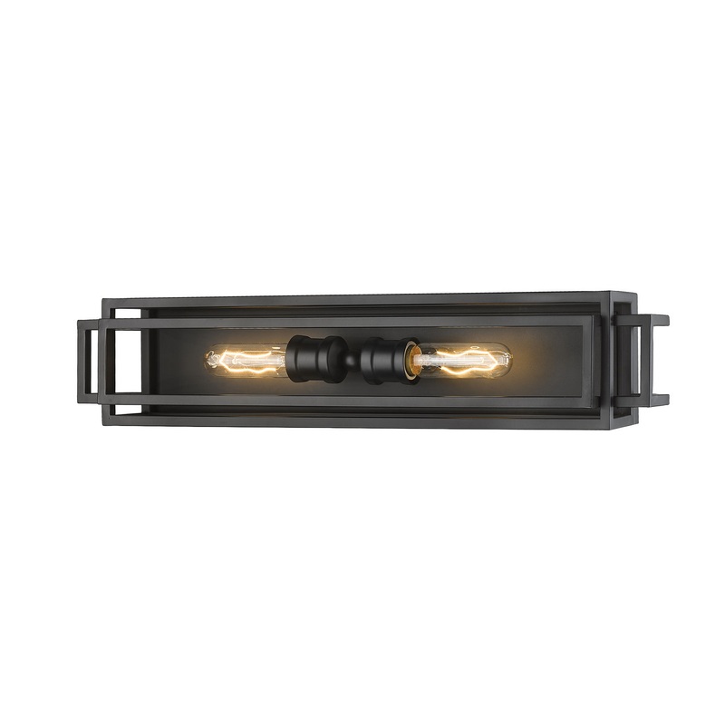 Z-Lite 454-2V-MB Titania Two Light Vanity, Matte Black