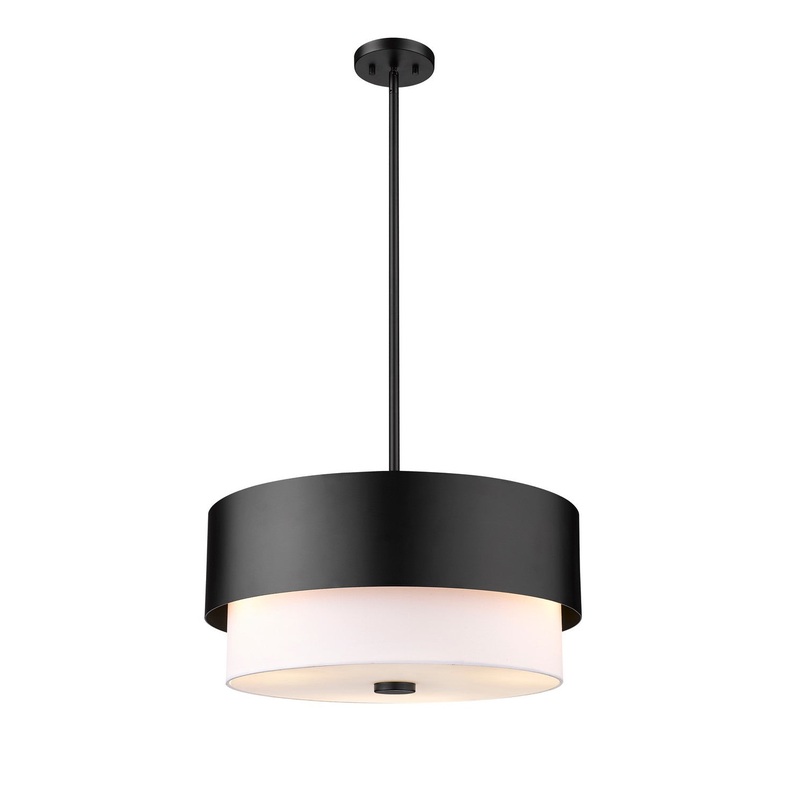 Z-Lite 495P18-MB Counterpoint Three Light Pendant, Matte Black