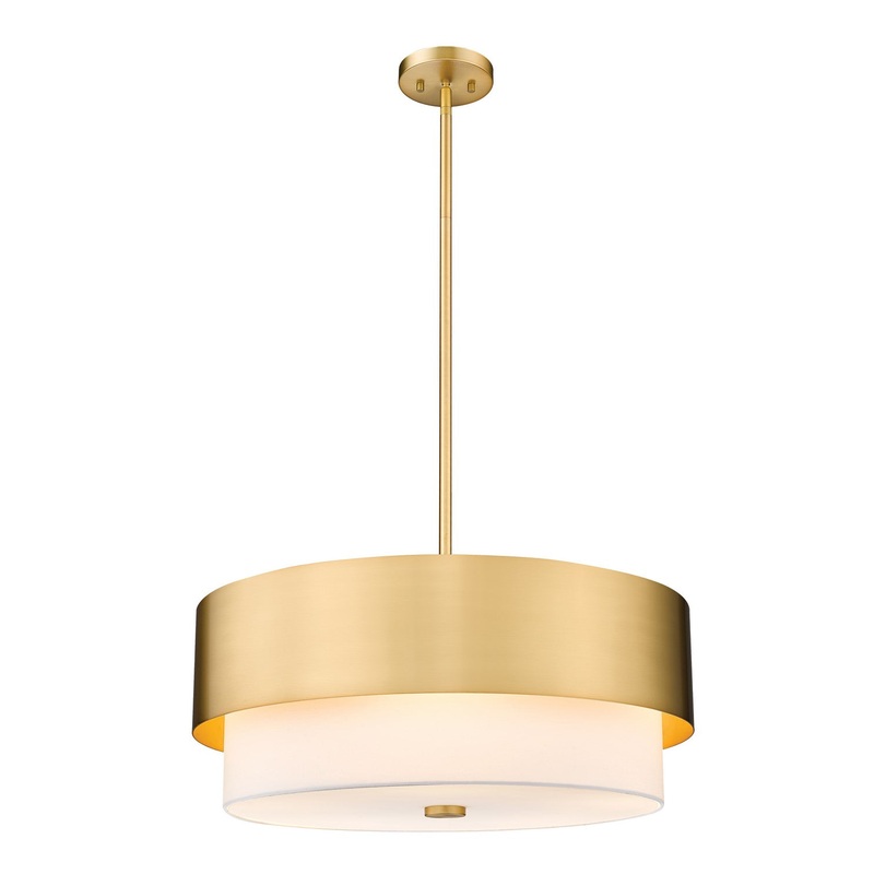 Z-Lite 495P24-MGLD Counterpoint Five Light Pendant, Modern Gold