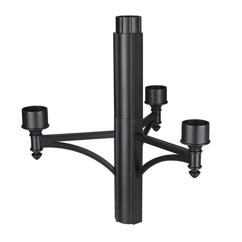 Z-Lite 501-4BK Outdoor Four Light Outdoor Posts/Hardware, Black