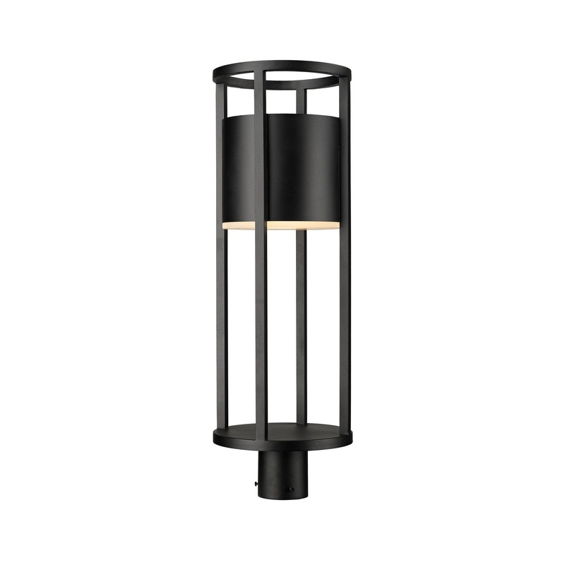 Z-Lite 517PHB-BK-LED Luca LED Outdoor Post Mount, Black