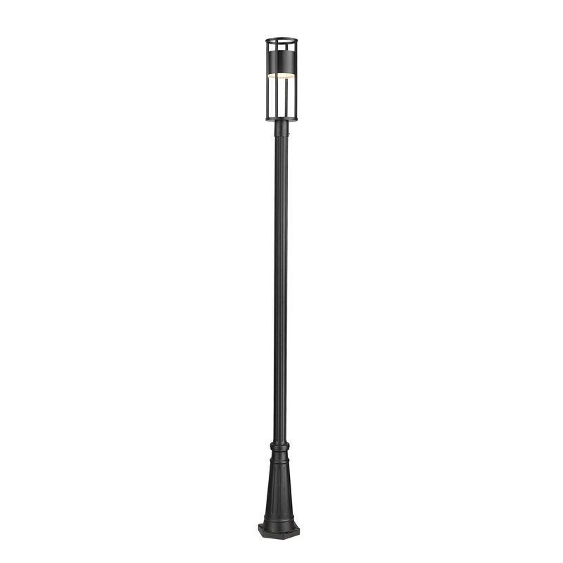 Z-Lite 517PHM-519P-BK-LED Luca LED Outdoor Post Mount, Black
