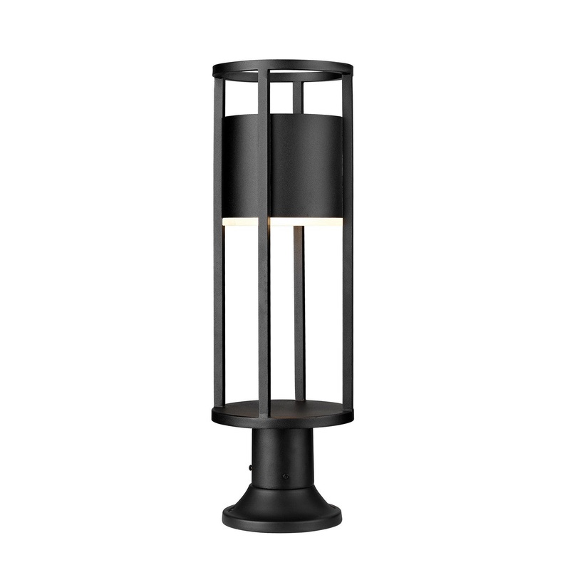 Z-Lite 517PHM-553PM-BK-LED Luca LED Outdoor Pier Mount, Black