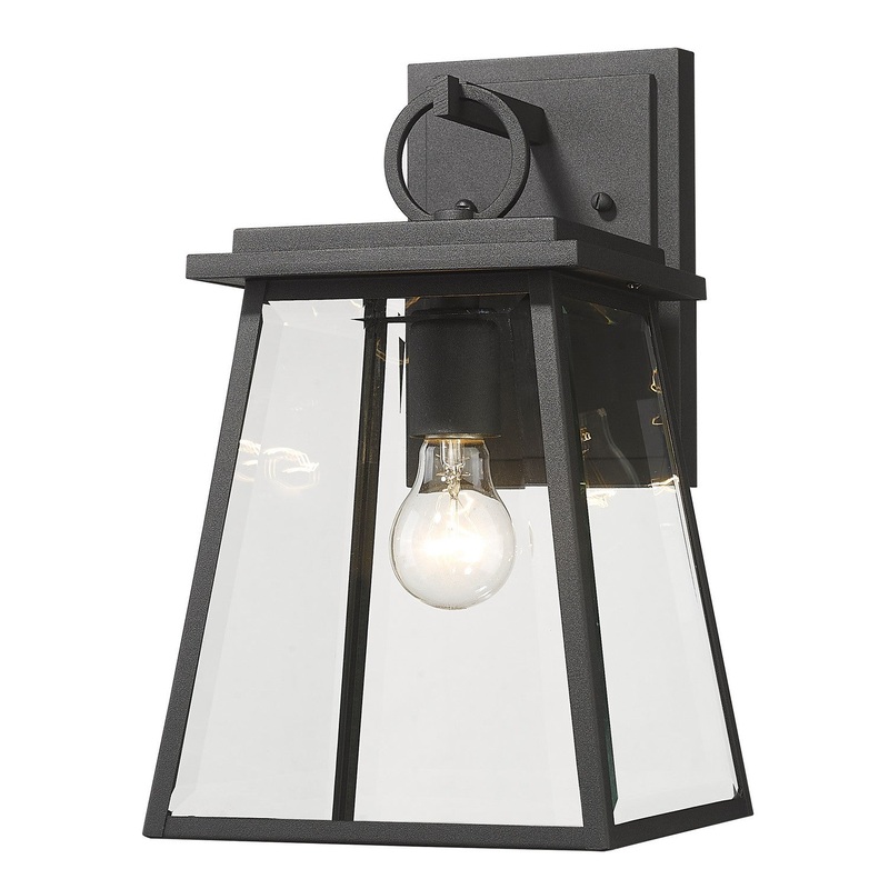 Z-Lite 521S-BK Broughton One Light Outdoor Wall Sconce, Black