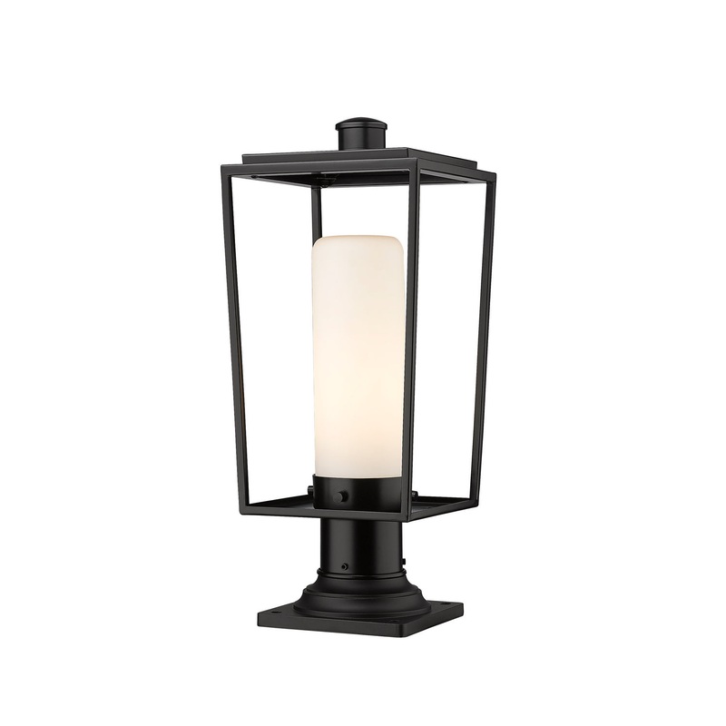 Z-Lite 595PHMR-533PM-BK Sheridan One Light Outdoor Pier Mount, Black