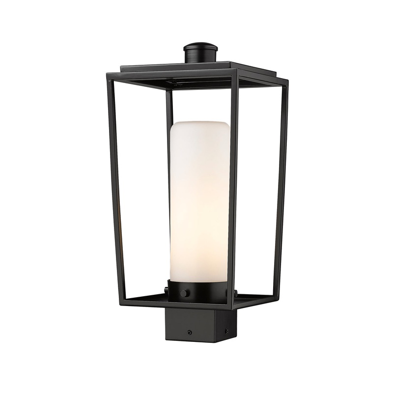 Z-Lite 595PHMS-BK Sheridan One Light Outdoor Post Mount, Black