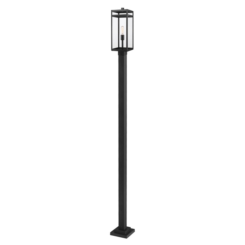 Z-Lite 596PHBS-536P-BK Nuri One Light Outdoor Post Mount, Black