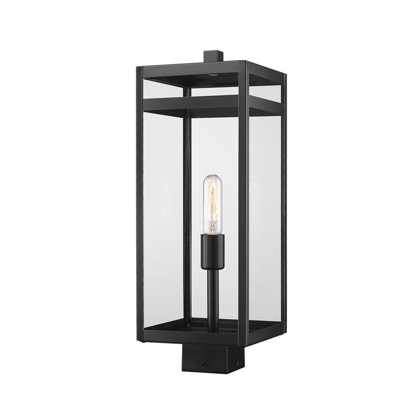 Z-Lite 596PHBS-BK Nuri One Light Outdoor Post Mount, Black