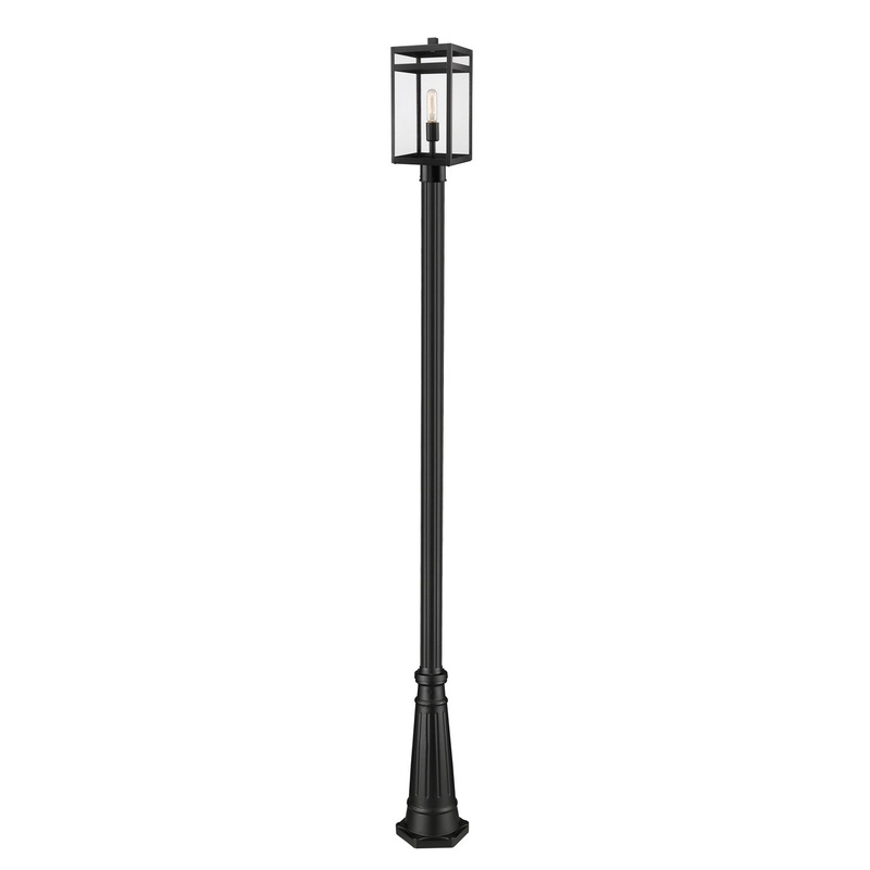 Z-Lite 596PHMR-519P-BK Nuri One Light Outdoor Post Mount, Black