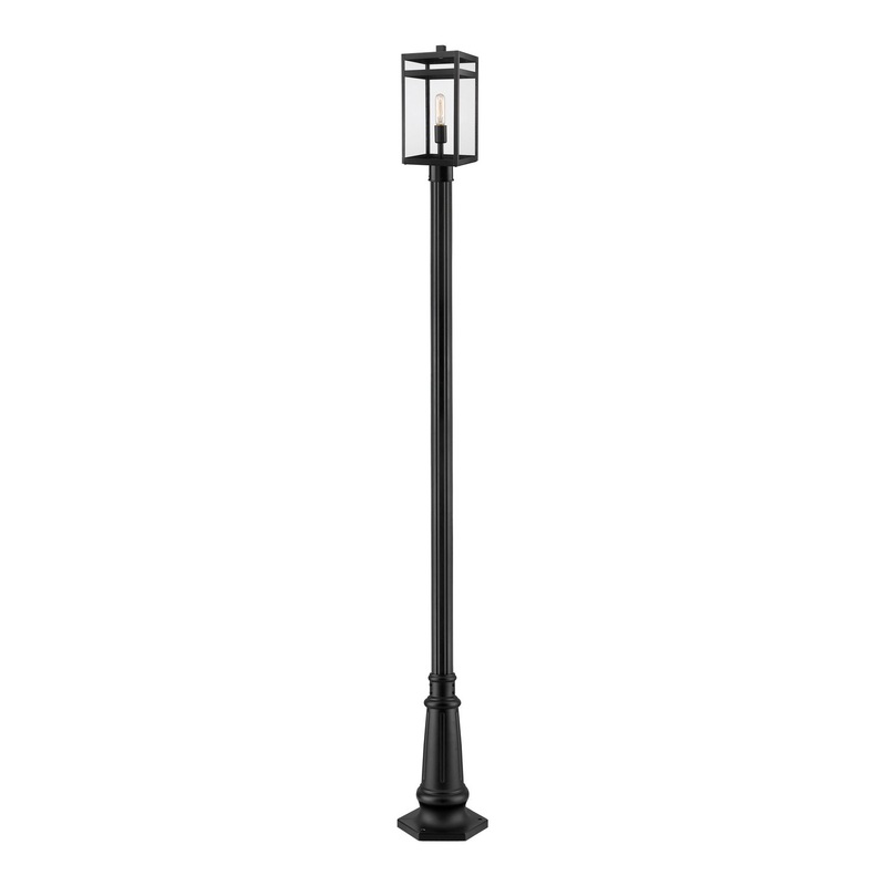 Z-Lite 596PHMR-557P-BK Nuri One Light Outdoor Post Mount, Black