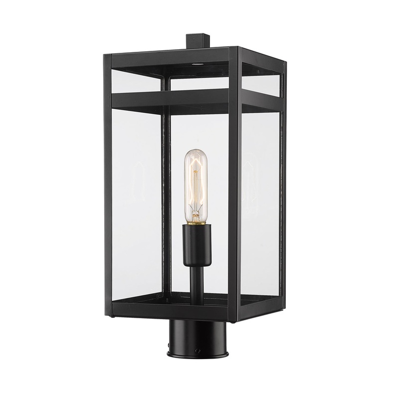 Z-Lite 596PHMR-BK Nuri One Light Outdoor Post Mount, Black
