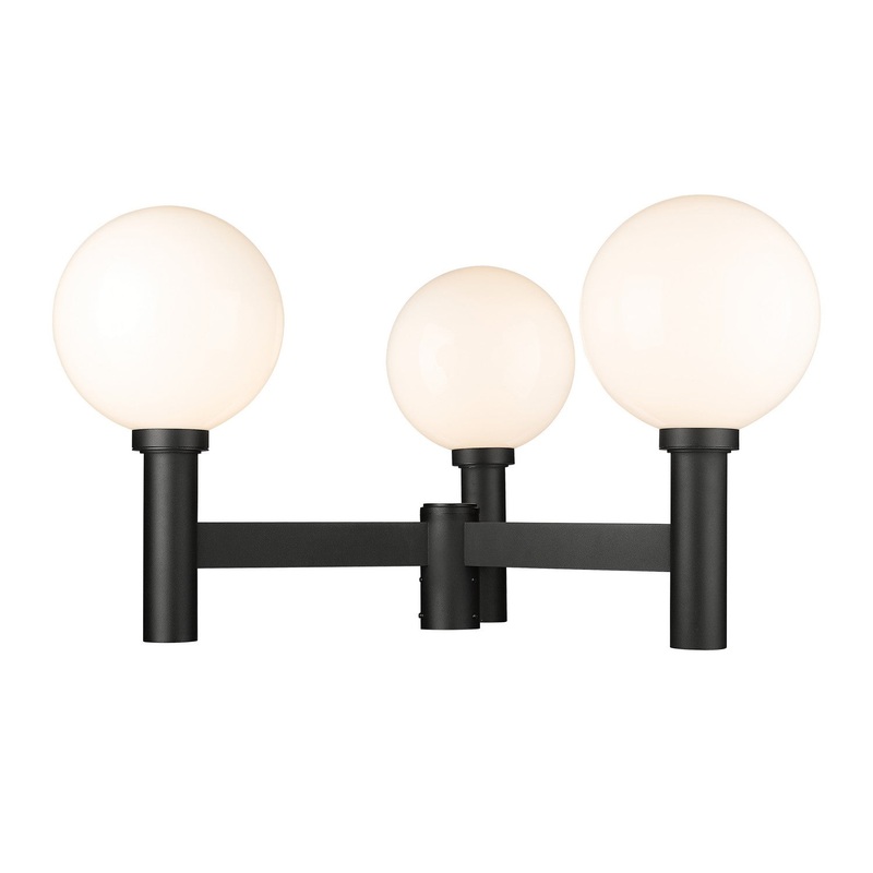 Z-Lite 597BP3-BK Laurent Three Light Outdoor Post Mount, Black